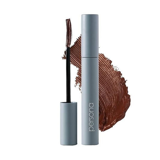 PERSONA Volumizing Tubing Mascara | Lift, Lengthen & Define | Buildable Volume Without Clumps | Long-Wear, Water-Removable | Vegan, Cruelty-Free & Gluten-Free (0.33 fl oz) | Made in Italy, Chocolate