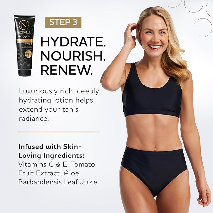 Norvell Post Tanning Repairing Body Butter 8.5 fl oz – Hydrating Fake Tan Extender Lotion for Restoring Moisture, Enhancing Color & Reducing Uneven Fade After Sunless Tanning