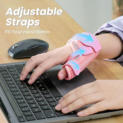 New Upgraded 2 in 1 Thumb Brace, Removable Thumb Spica Splint Left Right Hand with 3 Level Stability, Reversible Thumb Support for CMC, De Quervain’s Tendonitis, Trigger Thumb (S/M, Pink)