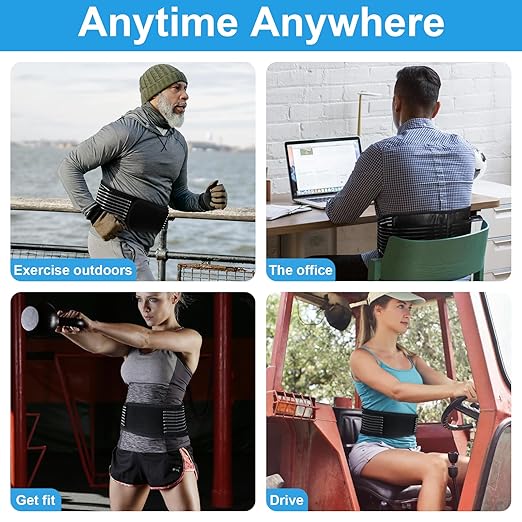 Back Support with Magnet, Tourmaline Magnetic Back Braces for Lower Back Pain Relief, Self Heating & Soothing Back Support Belt, Lumbar Support Belt for Herniated Disc/Sciatica (Small)