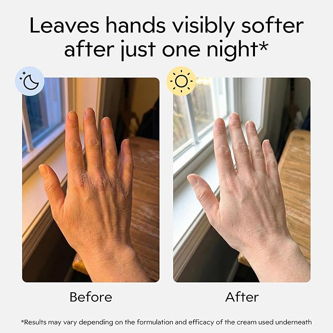 Clearbody Organics 100% Organic Cotton Gloves for Dry Hands Sleeping - Overnight Moisturization for Cracked, Sensitive and Rough Hands - Hypoallergenic, Soft and Breathable (5 Pairs, Size L)