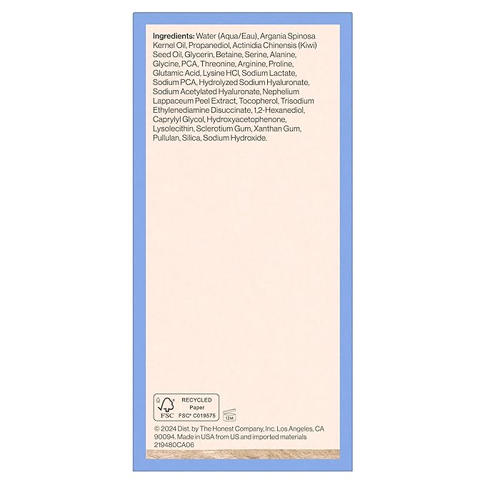 Honest Beauty Hydrogel Deep Hydration Hyaluronic Acid Serum, Moisturizes Plumps, Hypoallergenic, Fragrance-Free, Vegan, Gentle for Sensitive Skin, 1 fl oz