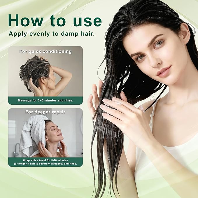 Keratin Hair Mask, Multi-care Deep Conditioning Hair Mask for Dry Damaged Hair, Anti-Frizz, Intensive Hydrating & Repairing Deep Conditioner for Strong, Smooth and Silky Hair, 8 Fl Oz