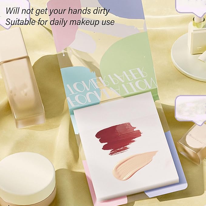 2Pcs Nail Art Palette Paper, Disposable Makeup Palette Paper, Convenient Cosmetic Palettes Papers, Protable Nail Art Color Mixing Papers with 2Pcs Mixing Stick for Makeup