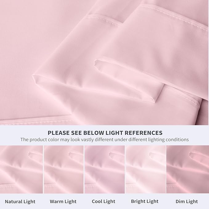 Maple&Stone King Flat Sheet 6 Pack,Premium Soft & Breathable,Brushed Microfiber Fabric,Anti-Shrinkage & Non-Fading,Bulk Flat Sheets Only King Size (Pink)