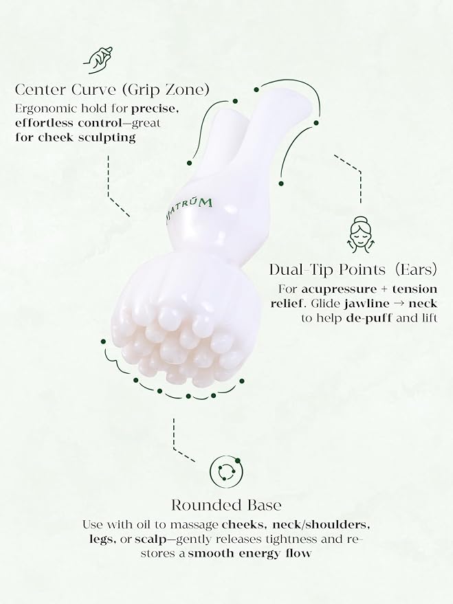 Bunny Gua Sha, Guasha Tool for Face & Body, Gua Sha Facial Tools for Lymphatic Drainage Massage, Body Gua Sha Tool for Neck, Scalp & Shoulders, De-Puff & Sculpt