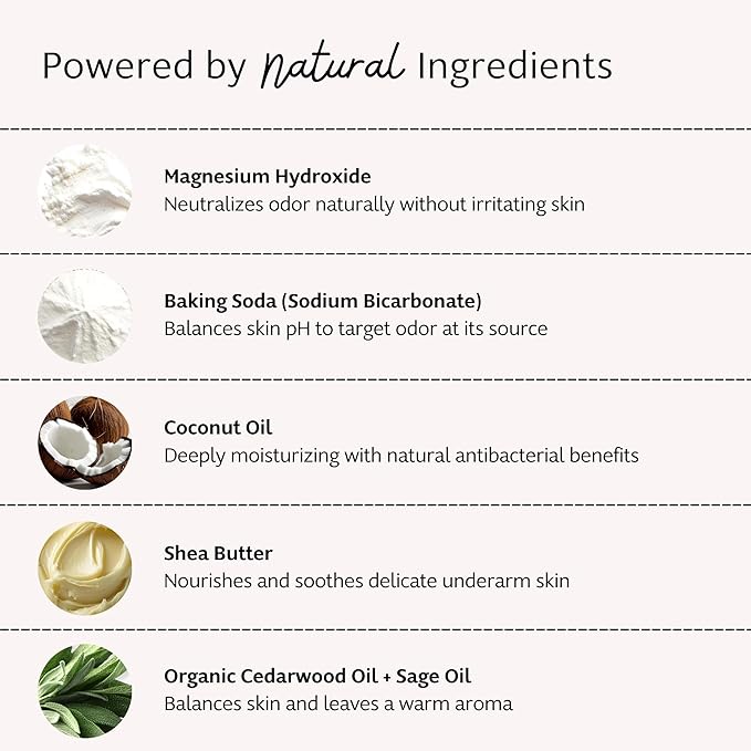 Slo | Natural Deodorant - All Natural Ingredients, Vegan & Cruelty Free, Compostable Packaging | Cedar + Sage, (1.94oz/55g)