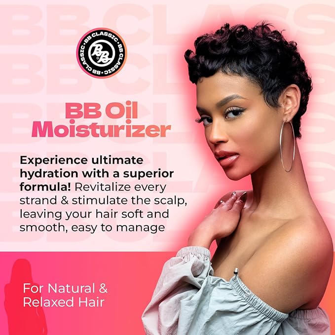 Bronner Bros BB Oil Moisturizer Hair Lotion for Damaged Hair, Scalp Stimulator with Castor Oil, Aloe Vera, Vitamin B5 & Coconut – Alcohol-Free Formula, Natural & Relaxed – 12oz