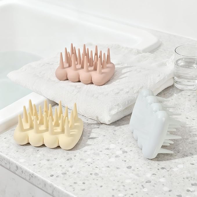 Luxury Shampoo Brush, Scalp Massager and Exfoliator Features Soft Bristles to Aid in Dandruff Relief, Increase Circulation, Stimulate Hair Growth for Healthy Looking Hair