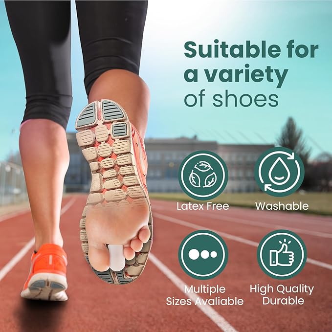 Bukihome Small Gel Toe Protectors - 8 Pack Toe Sleeves with Aloe Vera Extract - Silicone Toe Caps and Toe Protectors for Corns, Calluses, Blisters, Ingrown Toenails