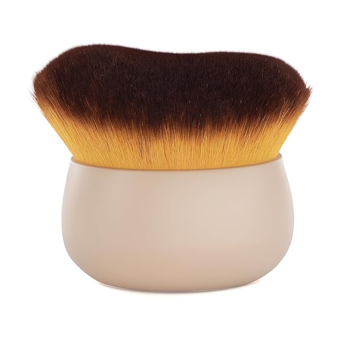 Big Self Tanner Brush, Self Tan Applicator, Body Makeup Brush for Face Body Leg Makeup, Self Tanning Mitt for Self Tan, Kabuki Brush for Body Blend Brush for Tanning Mousse (Khaki)