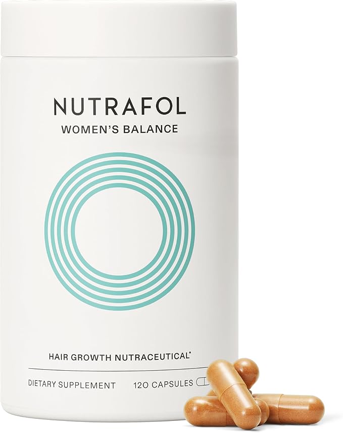 Nutrafol Women's Balance Hair Growth Supplements, Ages 45 and Up, Clinically Proven for Visibly Thicker Hair and Scalp Coverage, Dermatologist Recommended - 1 Month Supply