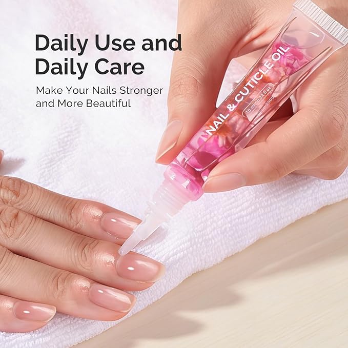 MelodySusie 10ml Cuticle Oil for Nails,Infused with Real Flowers, Strengthens, Repairs,Hydrating and Nourishing Cuticle Oil for Stronger, Healthier Nails Lavender 0.3fl. Oz