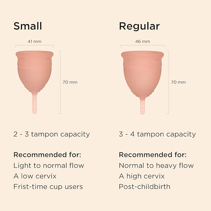 Saalt Soft Menstrual Cup – Reusable Period Cup – Made for Comfortable, Leak-Free Protection Up to 12 Hours – BPA & Latex Free – Includes Cup & Carry Bag (Regular, Desert Blush)