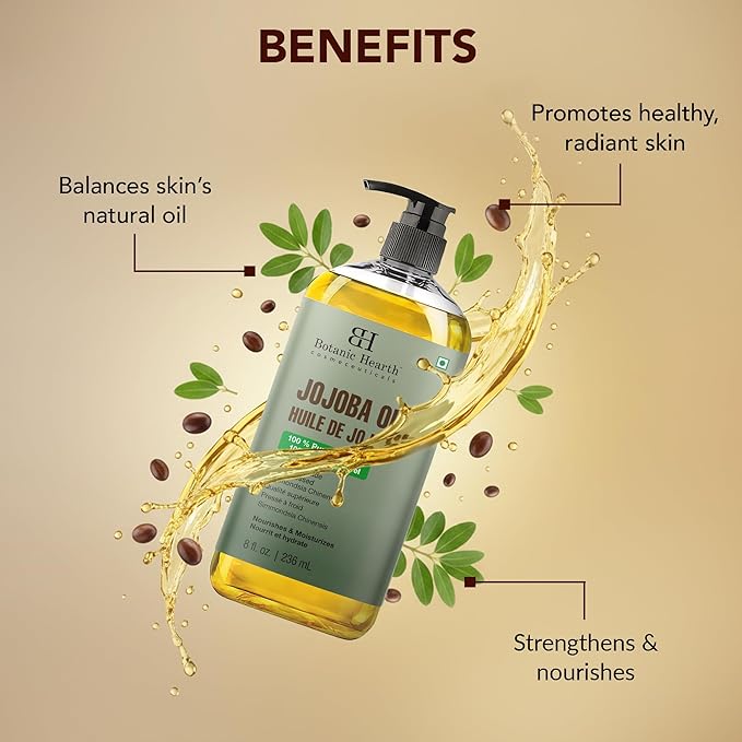 Botanic Hearth Massage Oil |Refreshing, Relaxing Massage Oils for Muscle Relaxing & Joint Comfort | Made with Natural Oils | for All Skin Types, for Men & Women | Jojoba Oil 8 Fl Oz