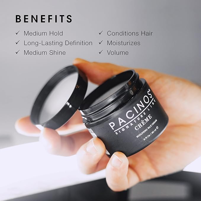 Pacinos Creme Hair Sculpting Wax Cream - Water Soluble Medium Shine Styling Cream