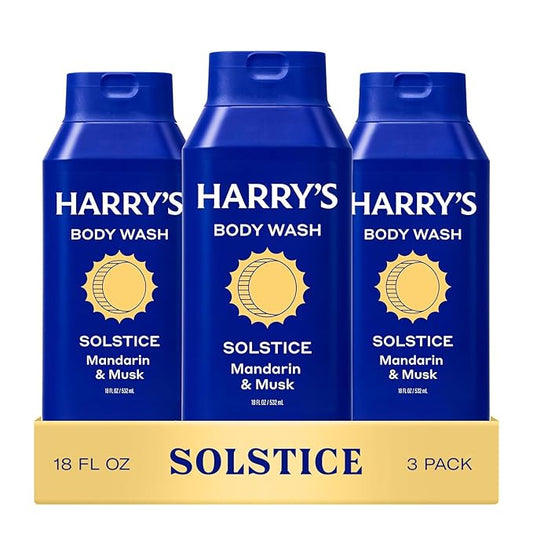 Harry's Men's Body Wash - Solstice - (3 Pack) 18 fl oz - Shower Gel for Men - No Parabens, Sulfates, or Dyes