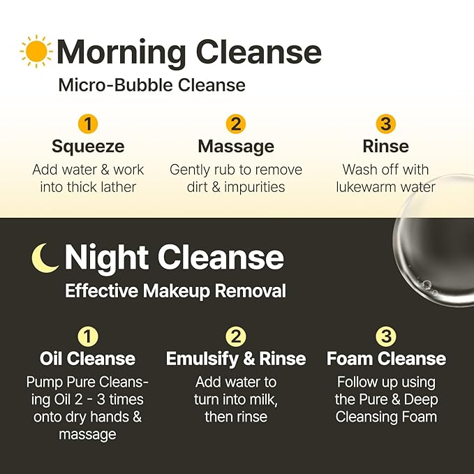 MANYO Pure & Deep Cleansing Foam, Facial Cleanser, for Double Cleansing, Pore Cleaner, Blackhead Remover, Acne Face Wash, Korean Skin Care, 6.7 fl oz (200ml)