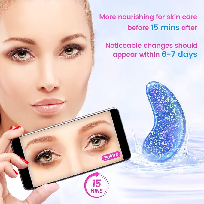 Under Eye Patches (24 Pairs) - Eye Masks for Wrinkles, Puffy Eyes, Dark Circles, Eye Bags, Valentine's Day Gift, Gifts for Teenage Girls, Under Eye Mask for Refreshing, Revitalizing