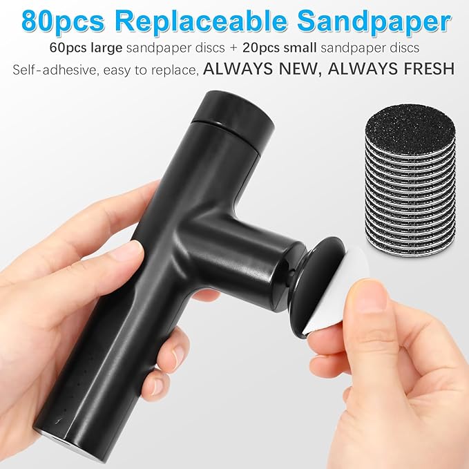 Electric Callus Remover for Feet, Rechargeable Electric Foot Callus Remover Foot Sander Heel Sander Grinder File Pedicure Tools for Women Men Dead Skin Cracked Hard Skin, FCR-6