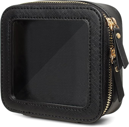 Travel Clear Makeup Bag Set, TSA Approved Cosmetic Bag Case with Zipper Portable Makeup Pouch Toiletry Bag Traveling Cosmetic Organizer Storage Bag Car Organizer Car Essentials