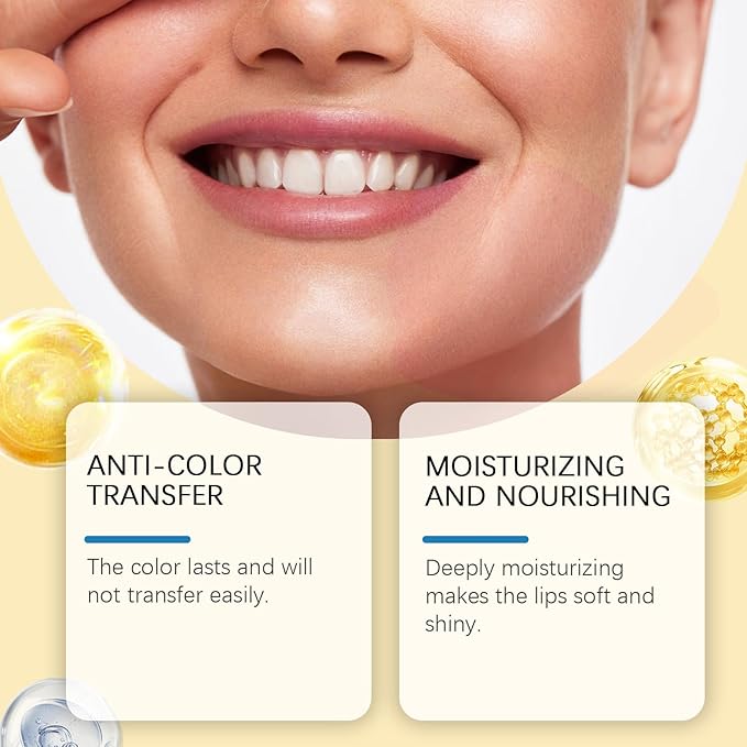 Gold Flake Color Changing Lip Balm - 24H Moisturizing & Hydrating - Vegan Tinted Lip Care - Gently Nourishes, Smooths Lip Lines & Brightens Lips - Sheer Rosy Tint for All Skin Tones, Men & Women