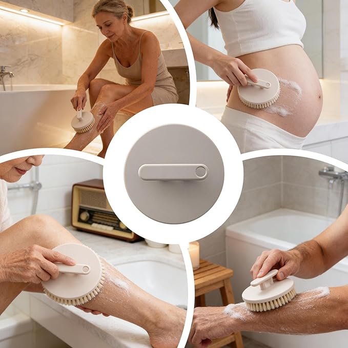 Bath Tool - Mild Dermal Purifying Smooth Touch Washing Accessory Relaxing Clean Routine Support Designed Bathroom Dorm Hotel Travel | Women Men Adults Teens Elderly
