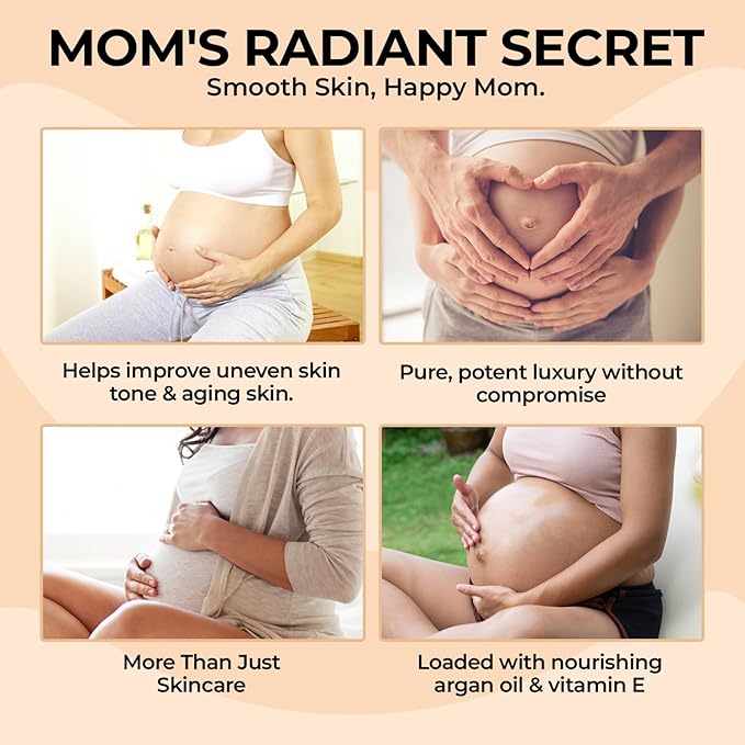 Fearless Mama Belly Butter – Unscented Stretch Mark Cream for Pregnancy – Natural Moisturizer for Stretch Mark and Scar Care – Deep Hydration for Growing Bellies