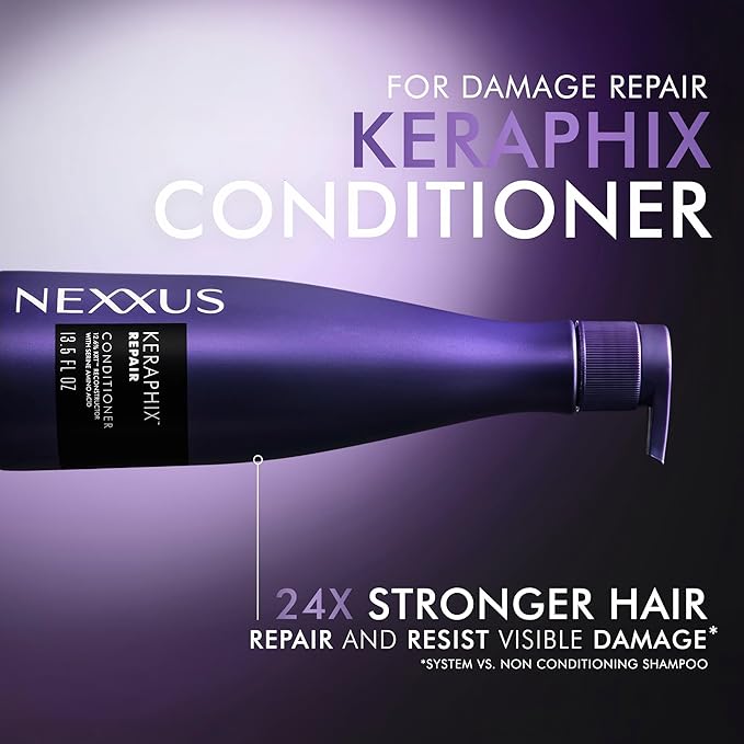 Nexxus KERAPHIX Conditioner for Damaged Repair Hair Powered by KRT Keratin Resistance Therapy with Liquid Crystal Amino Acids 13.8 fl oz