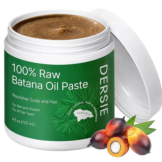 Dersie 100% Raw Batana Oil: Unrefined Raw Batana Oil Paste Sourced from Honduras (4 oz)