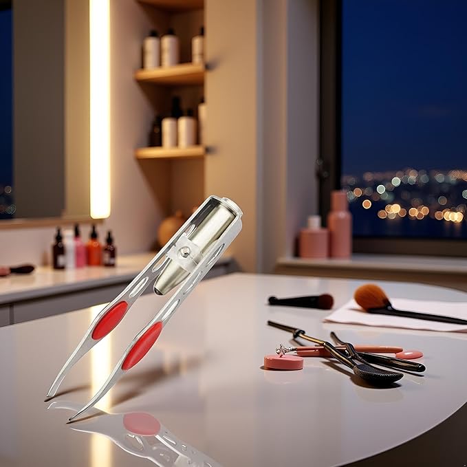 Tweezer With LED Light For Hair Removal Makeup Tool Eyebrow Eyelash Tweezers,Lash Trimmer,Round Trimmer,Brow Tools,Hair Tweezers,Ingrown For Tweezer