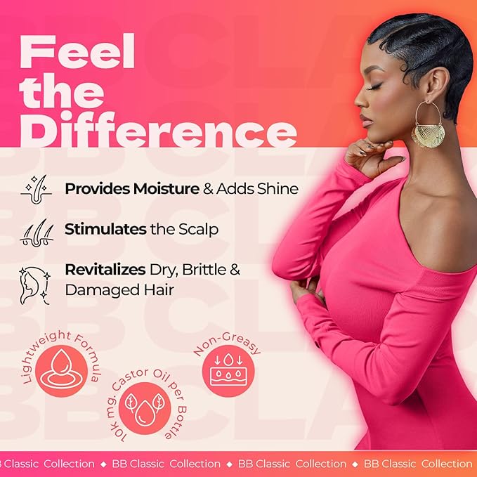 Bronner Bros BB Oil Moisturizer Hair Lotion for Damaged Hair, Scalp Stimulator with Castor Oil, Aloe Vera, Vitamin B5 & Coconut – Alcohol-Free Formula, Natural & Relaxed – 12oz