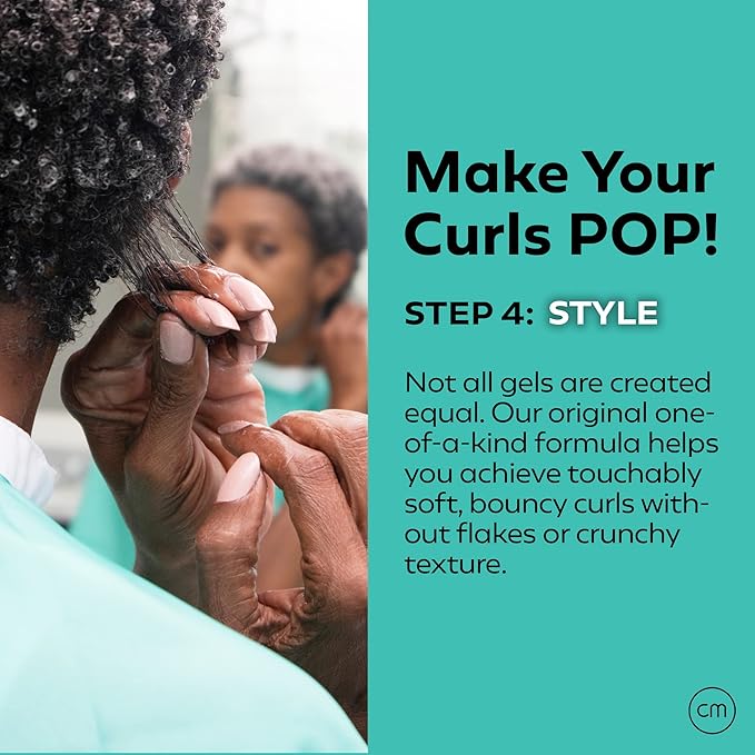 CurlMix Medium Hold Flaxseed Gel for Curly Hair - Travel Size Sample 3.4 oz - Defines & Elongates Curls without Dryness or Flaking