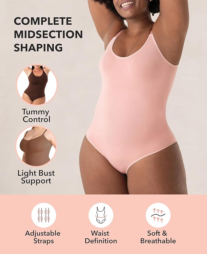 SHAPERMINT Bodysuit Women Shapewear - Tummy Control Body Suit for Women - Seamless Compression Slimming Shaping Bodysuit