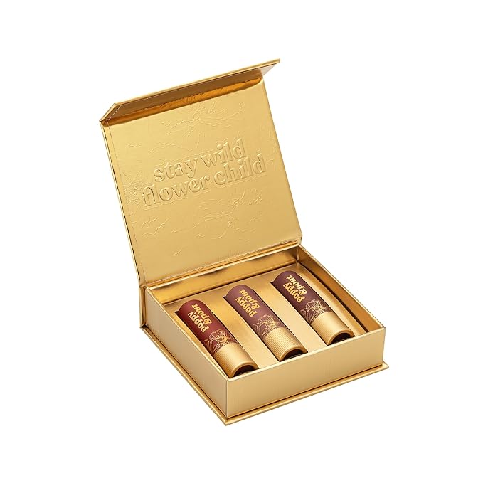 Poppy & Pout All Natural Lip Tints, Sustainable Cardboard Tubes, Hand-filled, Beeswax, Vitamin E, Coconut Oil, Cruelty Free (Dark & Dreamy Trio)