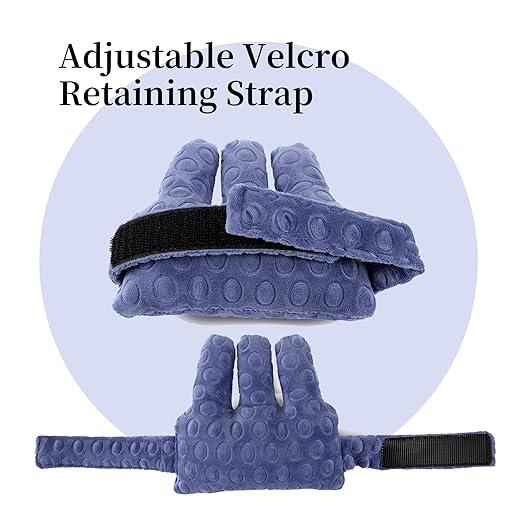 Adjustable Removable Finger Separator Protector Hand Contracture Cushion Padding Pillow Prevention Aid Training Tool With Fingers Hands Splints (Purple)