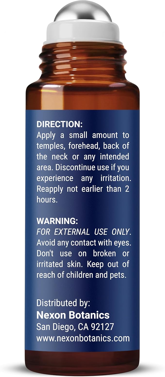 Frankincense Essential Oil Roll-On Blend 10 ml - Pure, Natural Oil with Grapeseed for Aromatherapy & Skin Care - Nexon Botanics