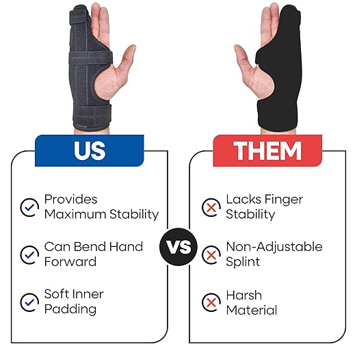 Metacarpal Finger Splint Hand Brace | Little Pinky Finger Splint For Boxer Fractures l Broken Ring or Hands Cast |Trigger Immobilizer Straightener l Ulnar Gutter Support | Boxer Brace | LEFT EXTRA SMALL