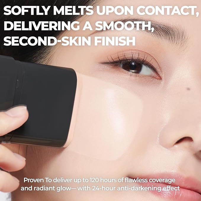 CHOSUNGAH BEAUTY Mega Fit Master Glow Stick Foundation with Brush, 120H Long Lasting Radiant Coverage, All-in-One Stick for Easy Application, K-Beauty, Shade 23, 0.56oz (2.5W Tan Beige)