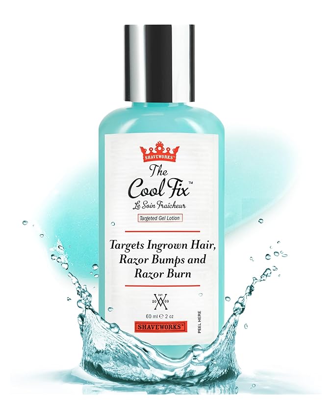 Shaveworks The Cool Fix Aftershave for Women: Pubic Hair Removal, Razor Bumps, Razor Burns, Ingrown Hair Treatment – After Shaving Post Waxing Bikini Area Moisturizing Skin Care Gel 2 Fl Oz
