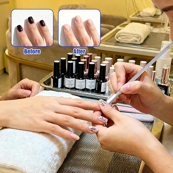 4 Pcs Nail Pusher and Remover Tool, Dual Head Mental Cuticle Pusher Set, Stainless Steel Manicure Pedicure Nail Care Tools, Nails Cleaner Tool Cuticle Pushers for Fingernails Toenails