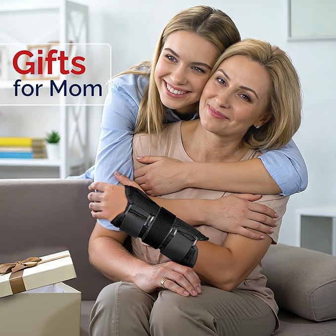 FEATOL Wrist Brace Hand Brace, Carpal Tunnel Wrist Splint Night Support for Women Men, Pain Relief Support -Tendonitis, Arthritis, Sprain, Right Hand, Medium/Large