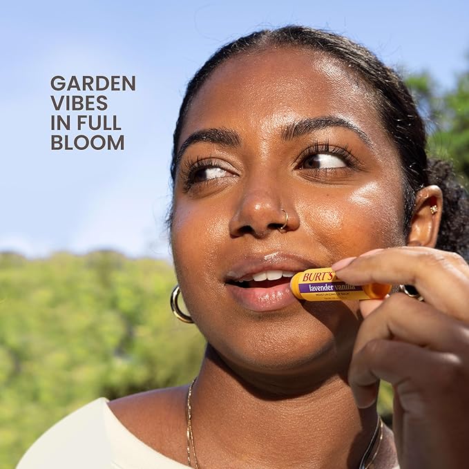 Burt's Bees Gifts Ideas - Garden Party Lip Balm Set, Lavender Vanilla, Sweet Peach, Green Apple, Wildflower Honey, With Responsibly Sourced Beeswax, Natural Origin Lip Treatment, 4 Tubes, 0.15 oz.