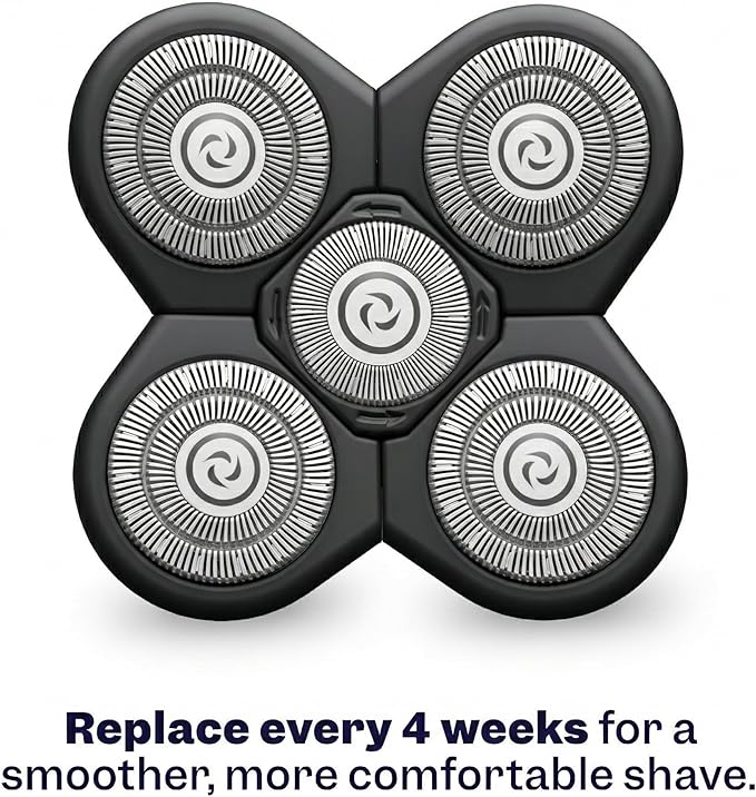 Freebird FlexSeries Electric Head & Body Hair Shaver, Mens Cordless Rechargeable Wet & Dry Skull, Bald Head, Back, Groin Waterproof Razor (FlexSeries, Shaver Kit with One Blade Refill)