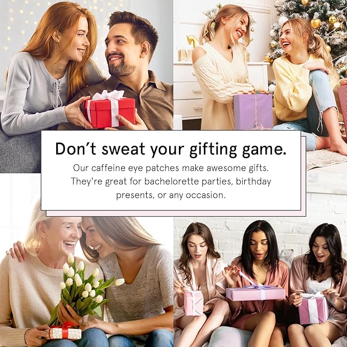 grace & stella Caffeine Under Eye Patches - Awakening Eye Patches for Puffy Eyes and Dark Circles - Under Eye Mask Patches with Niacinamide & Hyaluronic Acid - Vegan, Gifts for Mom (Bronze, 48 Pairs)