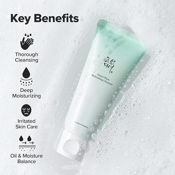 Beauty of Joseon Green Plum Refreshing Cleanser Gel Type Deep Pore Cleansing, Acne Face Wash, Blackhead Remover for All Skin Types, Korean Skincare 100ml, 3.38 fl.oz
