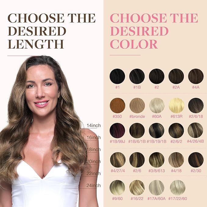 GOO GOO Tape in Hair Extensions Human Hair, 4/26/4 Balayage Chocolate Brown to Honey Blonde, 26inch 60g 20pcs, Skin Weft Seamless Invisible, Silky Straight with Thick Ends, Remy Human Hair