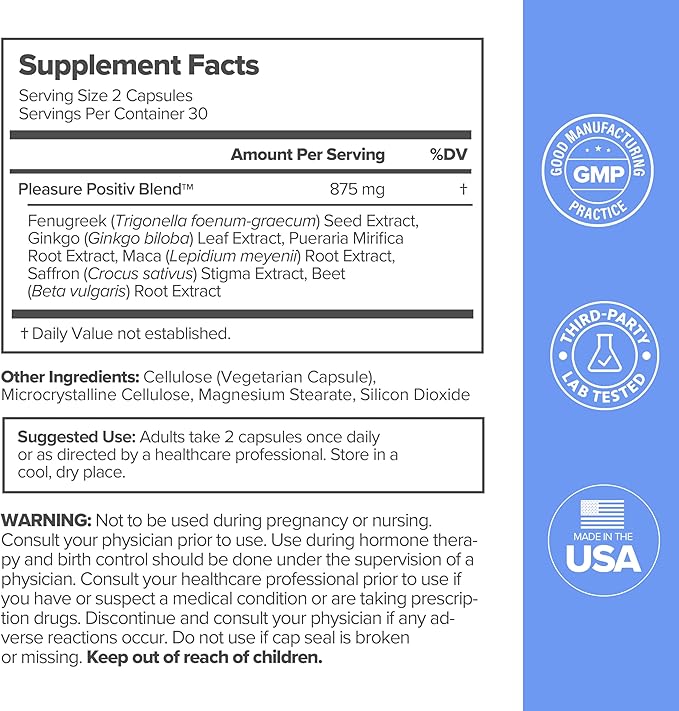 O Positiv MENO Vaginal Moisture Support Capsules – OBGYN-Formulated to Support Healthy Vaginal Moisture, Mood & Relaxation – Hormone-Free with Maca & Fenugreek Seed – 30 Servings (Pack of 2)