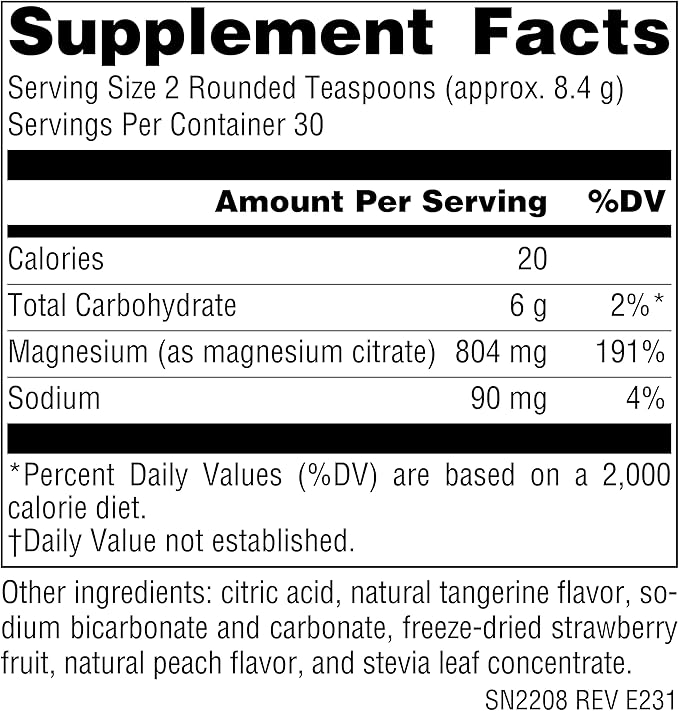 Source Naturals Serene Science Magnesium Serene, Peaceful Body*, Tangerine Flavored - 9 Ounce Powder