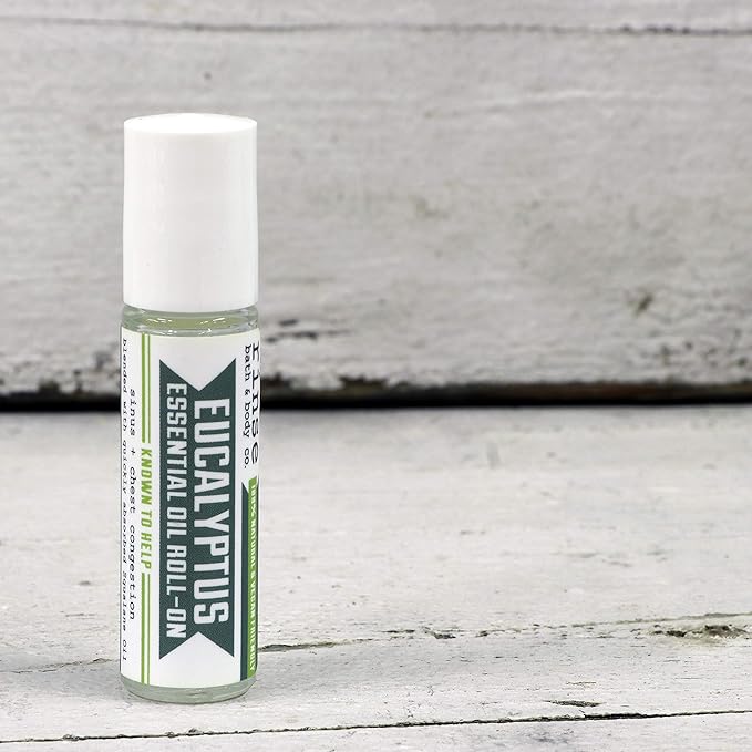 Rinse Bath & Body Eucalyptus Essential Oil Roll-On – Pure Eucalyptus Aromatherapy for Clearing & Refreshing Support | Squalane Oil Blend | Natural | Non-GMO | Travel Size | .35 oz